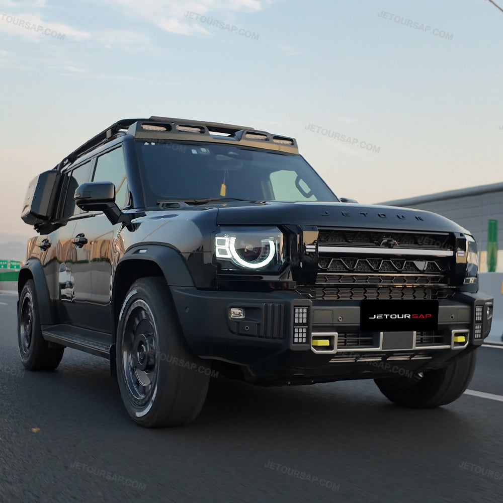 Jetour T2 JMK Style Premium Glossy Black Dynamic LED Front Grille